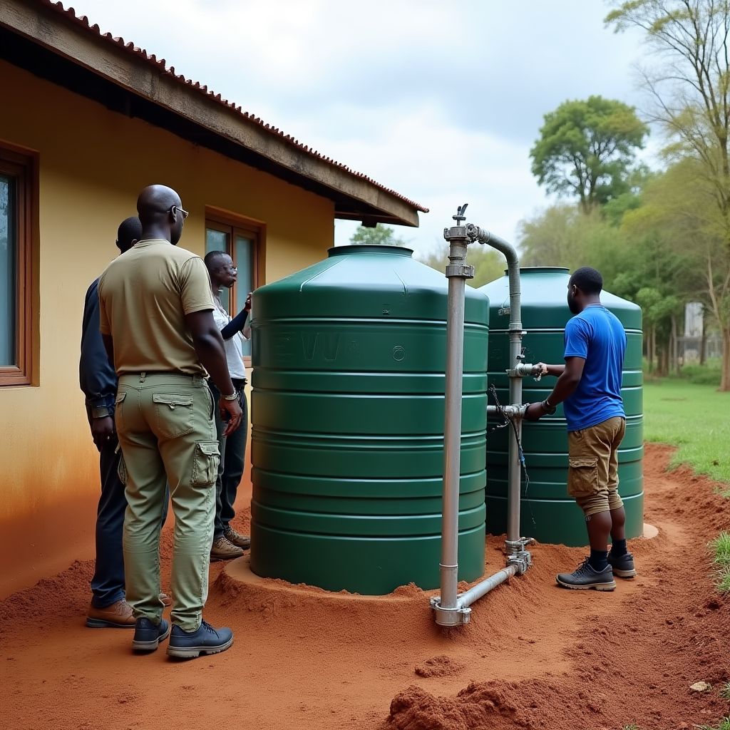 Water harvesting system installation