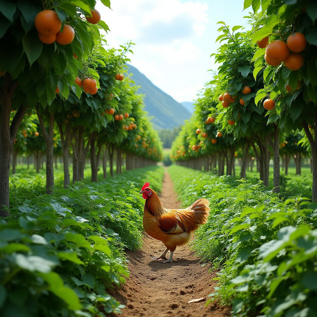 Agroforestry system with livestock